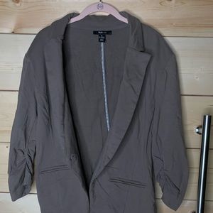 Style and Co tan blazer jersey knit